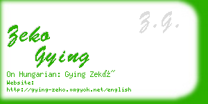zeko gying business card